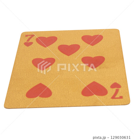 card gambling seven hearts gold 129030631