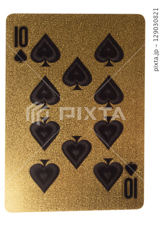 card gambling ten spades gold 129030821