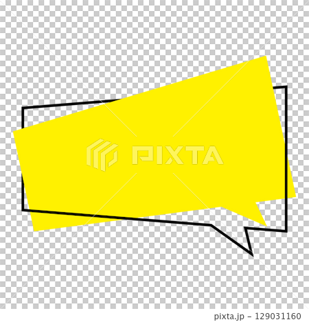Simple speech bubble illustration, horizontal, square Simple speech bubble illustration, horizontal, square 129031160