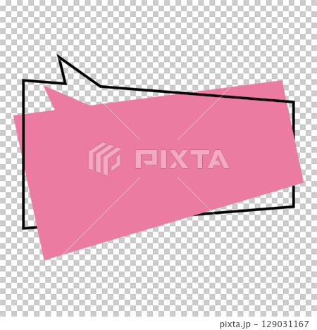 Simple speech bubble illustration, horizontal, square 129031167