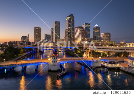 USA travel destination. American urban cityscape of Tampa, Florida. USA travel destination. American urban cityscape of Tampa, Florida. 129031620