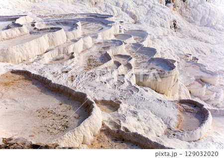 Travertines mountains of Pamukkale in Turkey. Travertines mountains of Pamukkale in Turkey. 129032020