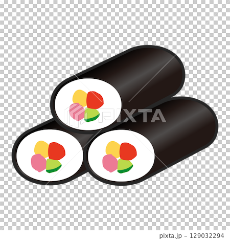 恵方巻のイラスト 恵方巻のイラスト 129032294