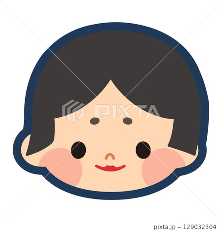 節分　おかめのイラスト 129032304