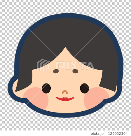 節分　おかめのイラスト 129032304