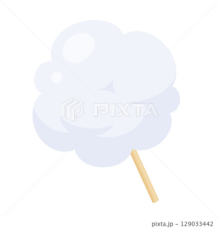 かわいい綿菓子のイラスト 129033442