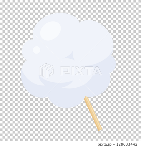 かわいい綿菓子のイラスト 129033442