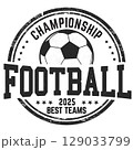 Football grunge rubber stamp 129033799