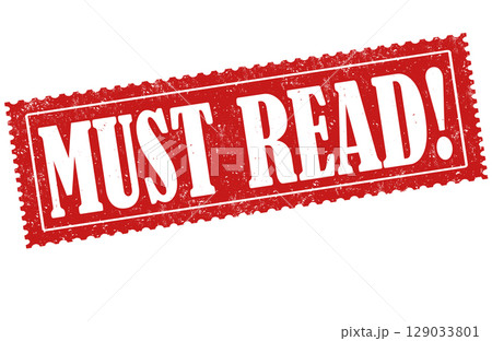 Must read grunge rubber stamp 129033801