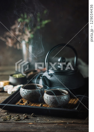 Healthy green tea Healthy green tea 129034436