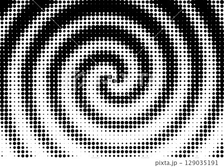 Spiral Halftone Pattern in Black Dotsのイラスト素材 [129035191] - PIXTA