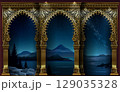 Wallpaper night arcade of the eastern palace 129035328