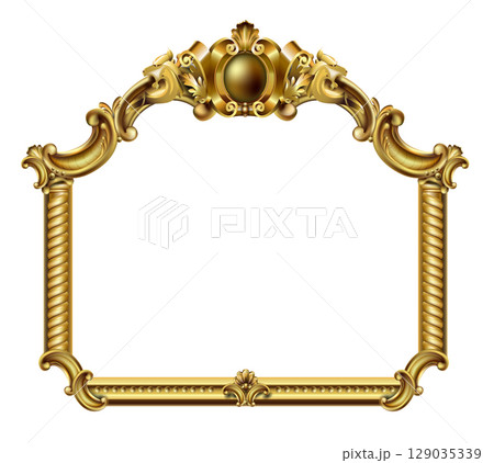 Golden classic rococo baroque frame 129035339