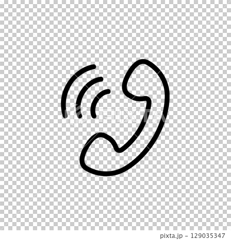 シンプルな電話のアイコン シンプルな電話のアイコン 129035347