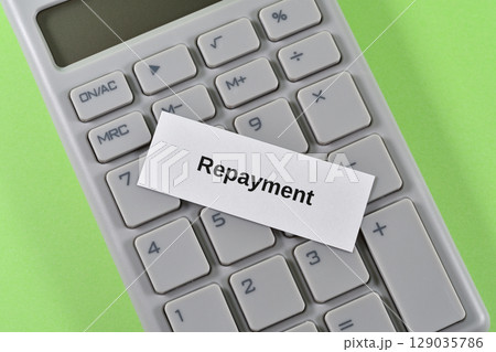 電卓とrepaymentで返済のイメージ 129035786