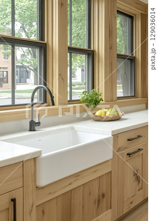 Modern Bright Kitchen Interior 129036014