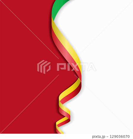 Benin flag wavy abstract background. Vector illustration. Benin flag wavy abstract background. Vector illustration. 129036070