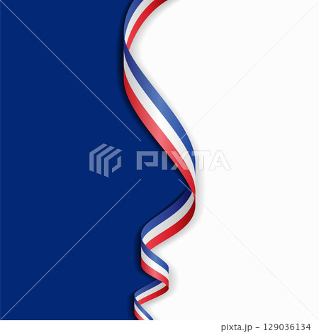 French flag wavy abstract background. Vector illustration. French flag wavy abstract background. Vector illustration. 129036134