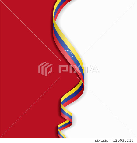 Venezuelan flag wavy abstract background. Vector illustration. Venezuelan flag wavy abstract background. Vector illustration. 129036219
