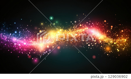 Colorful abstract light trail design 129036902