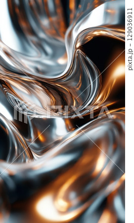 Metallic surface shows flow 129036911