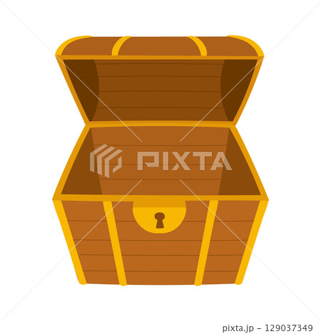 空っぽの宝箱のイラスト 129037349