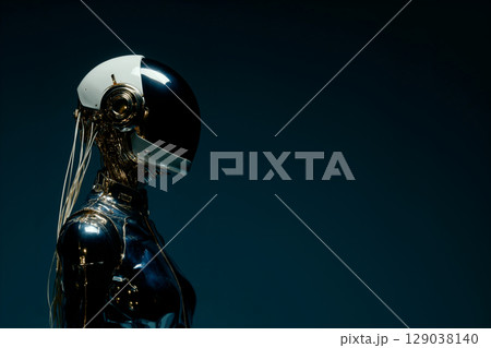 ロボットモデル 顔  胴体 シルエット 129038140