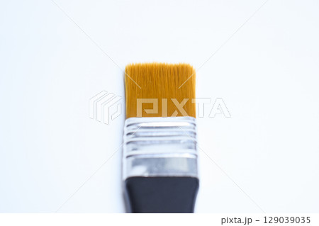 single paintbrush isolated on white background, object for art work single paintbrush isolated on white background, object for art work 129039035