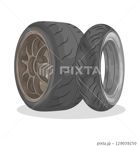 Illustration of Tire Illustration of Tire 129039250