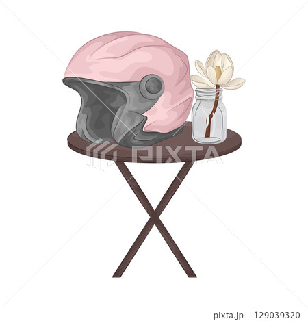 Illustration of Helmet Illustration of Helmet 129039320