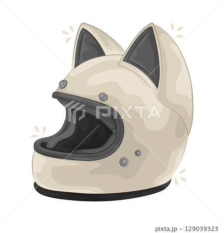 Illustration of Cat Ear Helmet  129039323