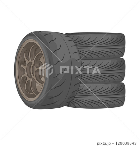 Illustration of Tire Illustration of Tire 129039345