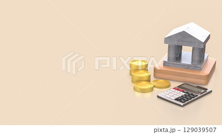 The Bank Building for Business concept 3d rendering. 129039507