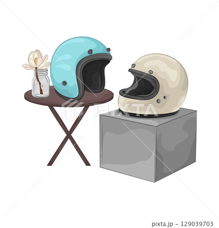 Illustration of Helmet Illustration of Helmet 129039703