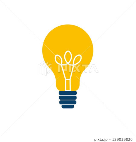 Bright Idea Light Bulb Symbol of Innovation and Creativity	 129039820