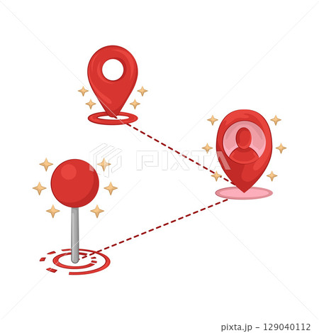 Illustration of Location Pin  129040112