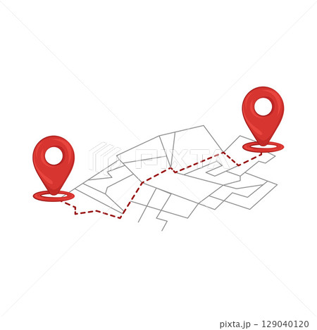 Illustration of Location Pin  129040120