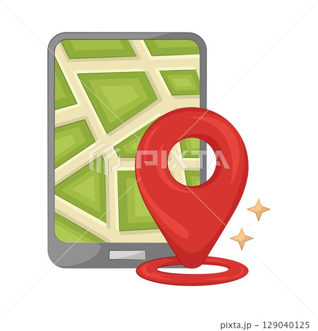 Illustration of Location Pin  129040125