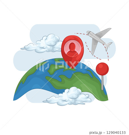 Illustration of Location Pin  129040133