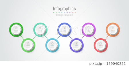 Infographic 9 options design elements for your business data. Vector Illustration. Infographic 9 options design elements for your business data. Vector Illustration. 129040221