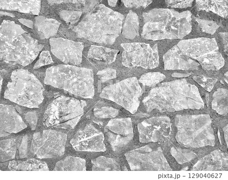 Black and white stone wall texture background Black and white stone wall texture background 129040627