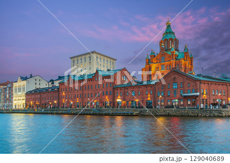 Helsinki city skyline, cityscape of Finland 129040689