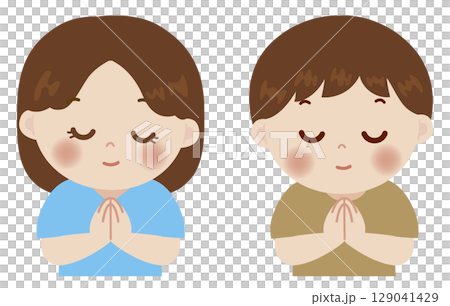 孩子們把手放在一起的可愛插圖 129041429