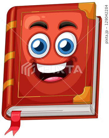 Cheerful Cartoon Book Illustration 129042284