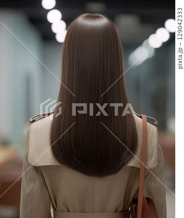 美しい髪の女性・トリートメント「AI生成画像」 129042333