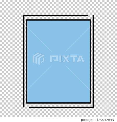 Colorful rectangular frame with L-shaped lines on the top left and bottom right. Light blue. Colorful rectangular frame with L-shaped lines on the top left and bottom right. Light blue. 129042645