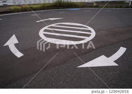 行き止まり道路のUターン表示 行き止まり道路のUターン表示 129042658