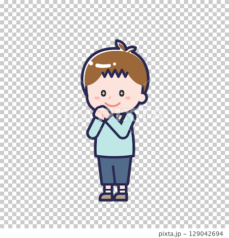 穿休閒服的孩子/對角線/男孩22 穿休閒服的孩子/對角線/男孩22 129042694