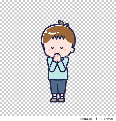 穿休閒服的孩子/對角線/男孩 24 穿休閒服的孩子/對角線/男孩 24 129042696