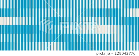 Blue and beige striped halftone gradient texture. Fading line gradation background. Repeating strip pattern backdrop. Parallel lines wallpaper. Vector halfton patern overlay. Doppler effect concept 129042776